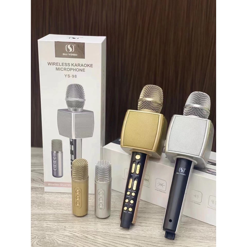 Micro Karaoke Bluetooth YS-98 Kèm 1 Micro Hát Song Ca ( Hàng Chính Hãng )