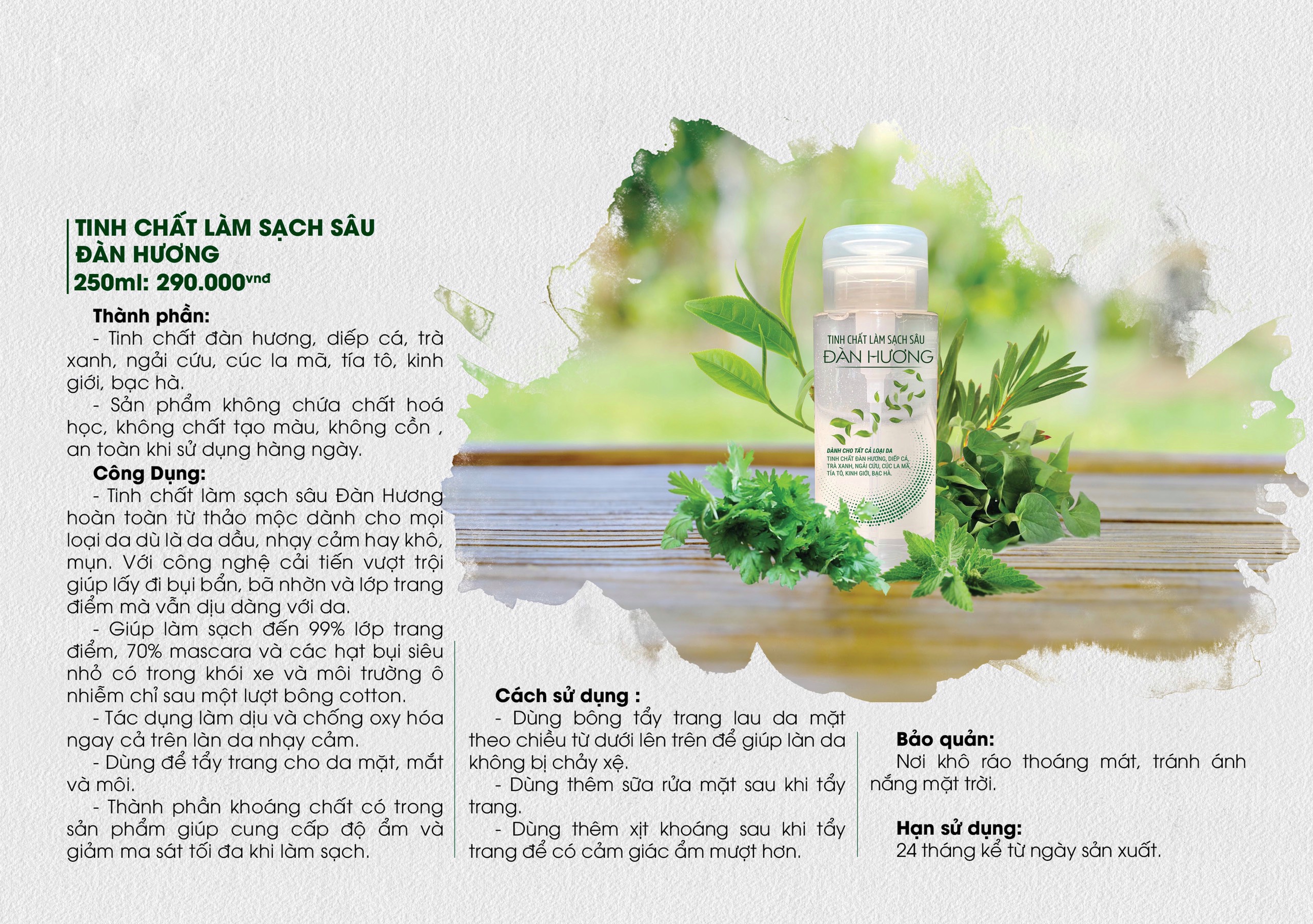 Tinh chất làm sạch sâu đàn hương MẸ KEN nước tẩy trang không cồn
