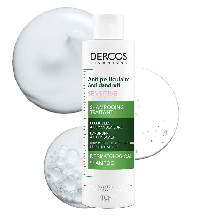 Dầu Gội Vichy Sạch Gàu Dành Cho Da Đầu Nhạy Cảm Dercos Anti-Dandruff 200ml