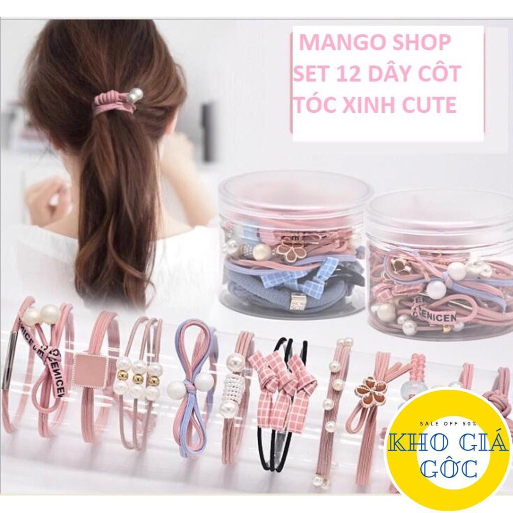 Dây Buộc Tóc - Hộp 12 dây Buộc Tóc kute - Nhiều Chi Tiết - HUSO