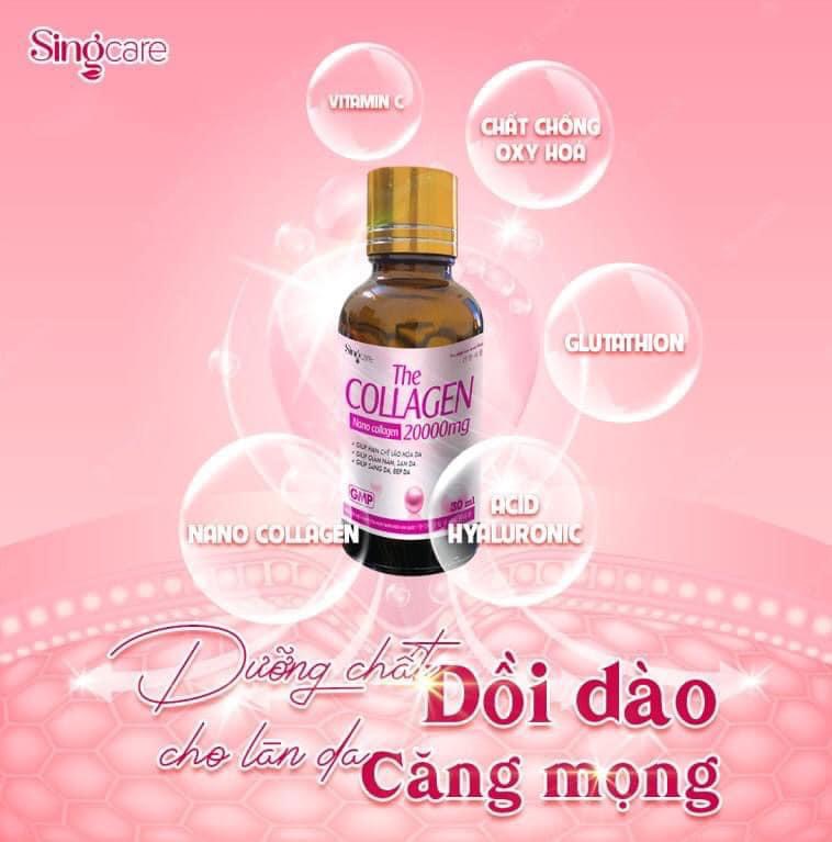 Combo 3 Hộp Nước Uống Collagen 20000mg Hộp 10 chai x 30ml ,Bổ sung collagen và các chất chông oxy hóa giúp bảo vệ da, tăng tính đàn hồi, hạn chế lão hóa da - Tặng kèm 1 Hộp Omega 369