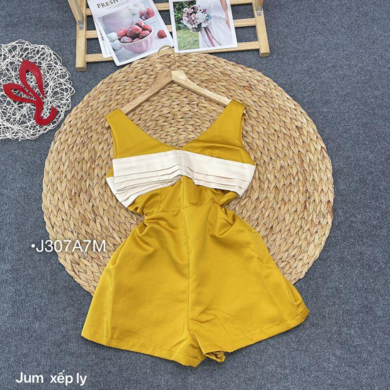 Set bộ Jum tacta nơ ngực, Bộ Jumpsuit thiết kế nơ ngực