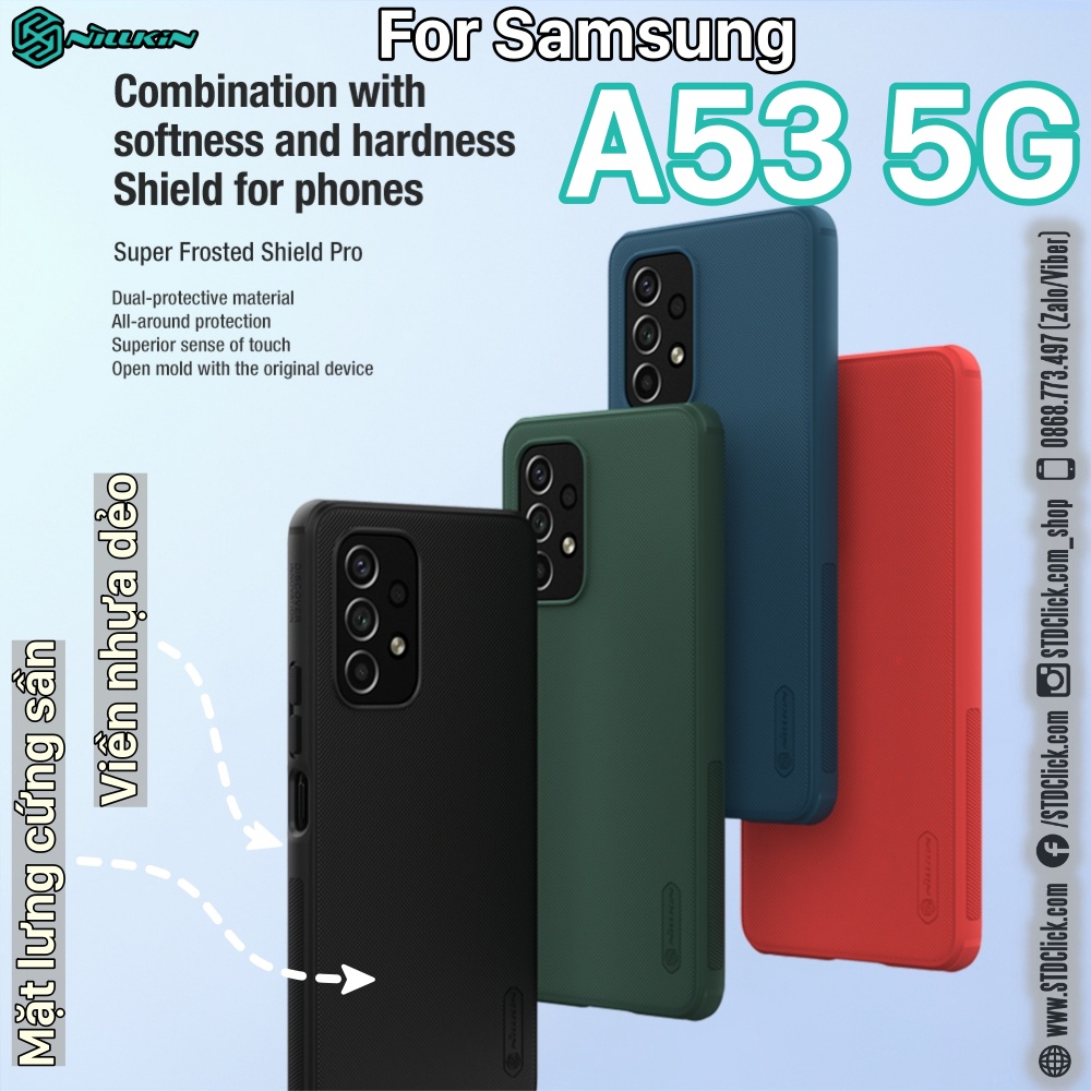 ỐP LƯNG DÀNH CHO ĐIỆN THOẠI SAMSUNG GALAXY A53 5G NILLKIN NHỰA CỨNG VIỀN DẺO