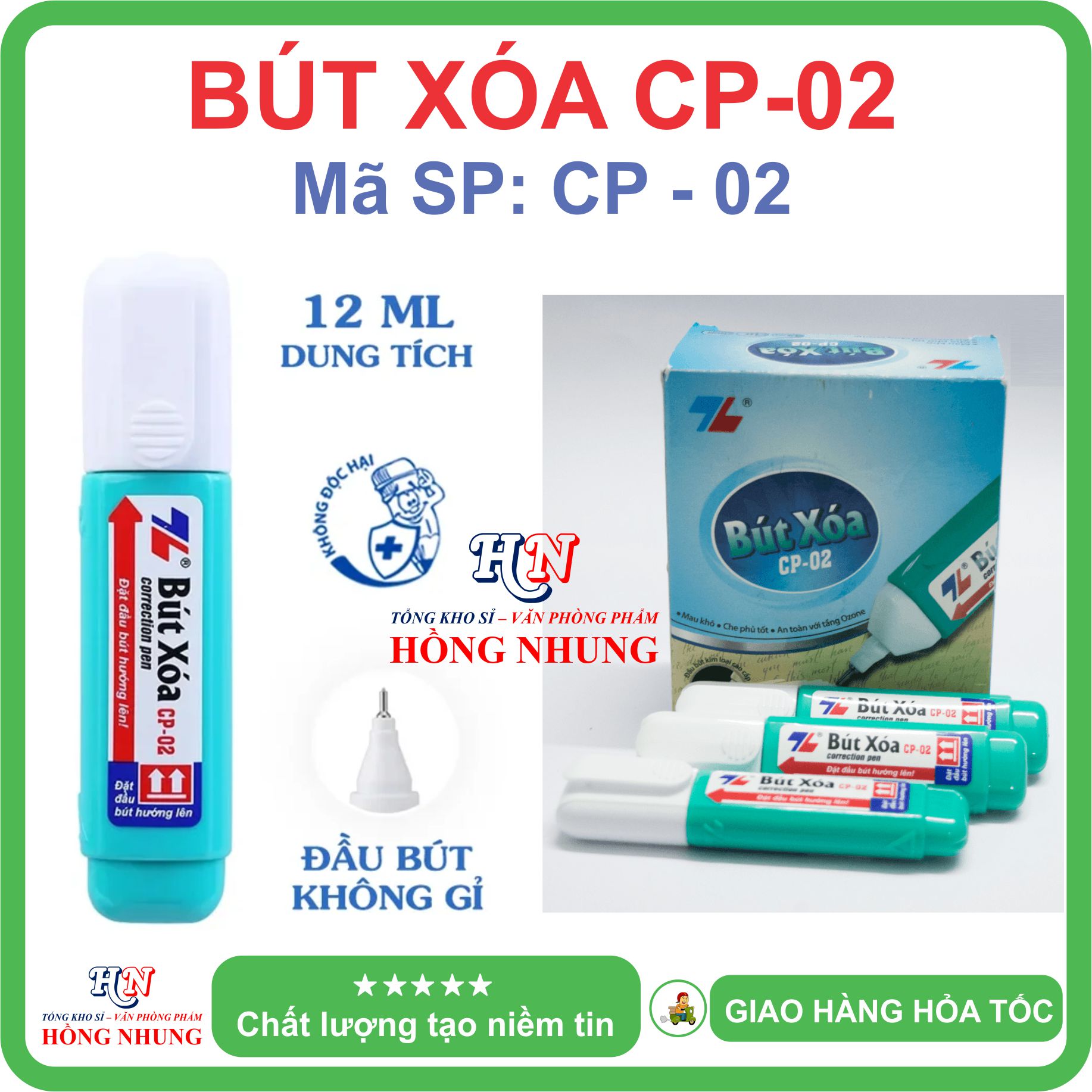 [SALE] Bút xóa nước CP-02, An Toàn, Không Độc Hại, Kiểu Dáng Nhỏ Gọn