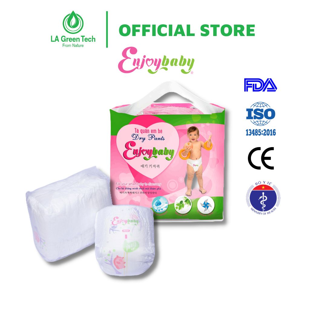 COMBO GÓI Bỉm tã quần em bé ENJOYBABY Gói Trung Cao Cấp nhiều size cho bé từ 4-25kg, mềm mại, thấm hút, chuẩn chất lượng Châu Âu