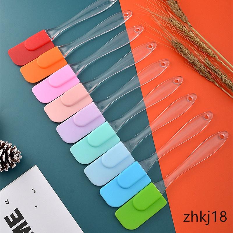 Muỗng Trộn Kem/ Bơ Bằng Silicone Thiết Kế Tay Cầm Pha Lê Tiện Dụng Cho Nhà Bếp