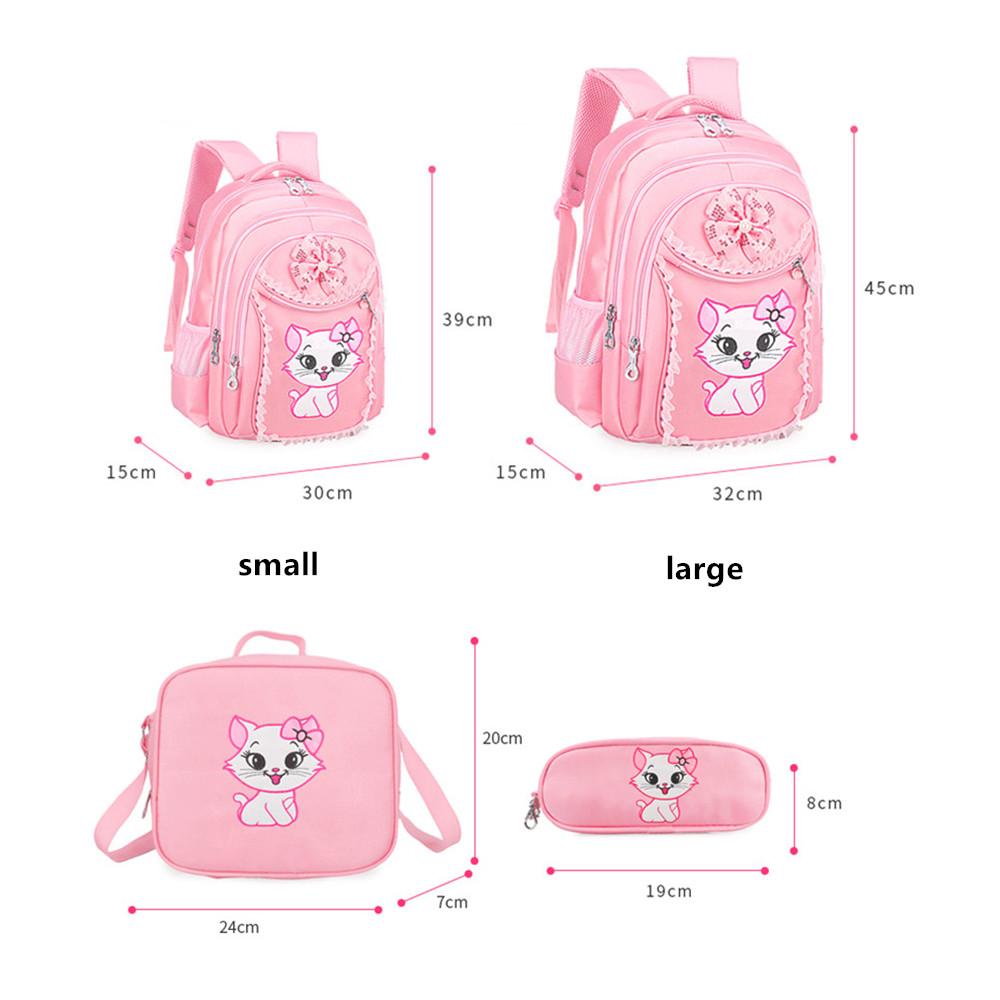 Thời trang Ngọt Ngào Mèo của Cô Gái Trường Túi Mô Hình Phim Hoạt Hình Trẻ Em Ba Lô Học Ba Lô Cô Gái Satchel Túi bút chì túi Mochila