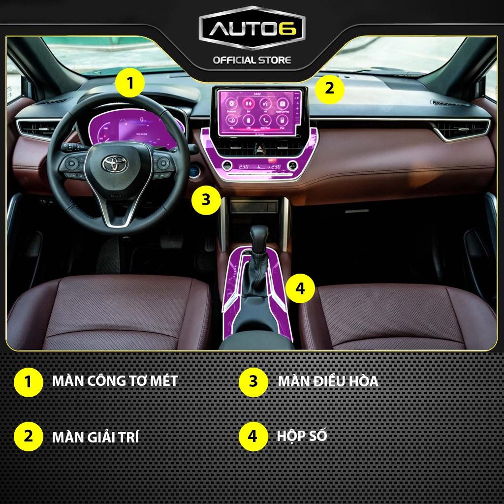 TOYOTA CROSS:Film PPF dán bảo vệ HỘP SỐ - AUTO6 - chống xước, che mờ đi các vết xước cũ, giữ nguyên độ bóng cho xe