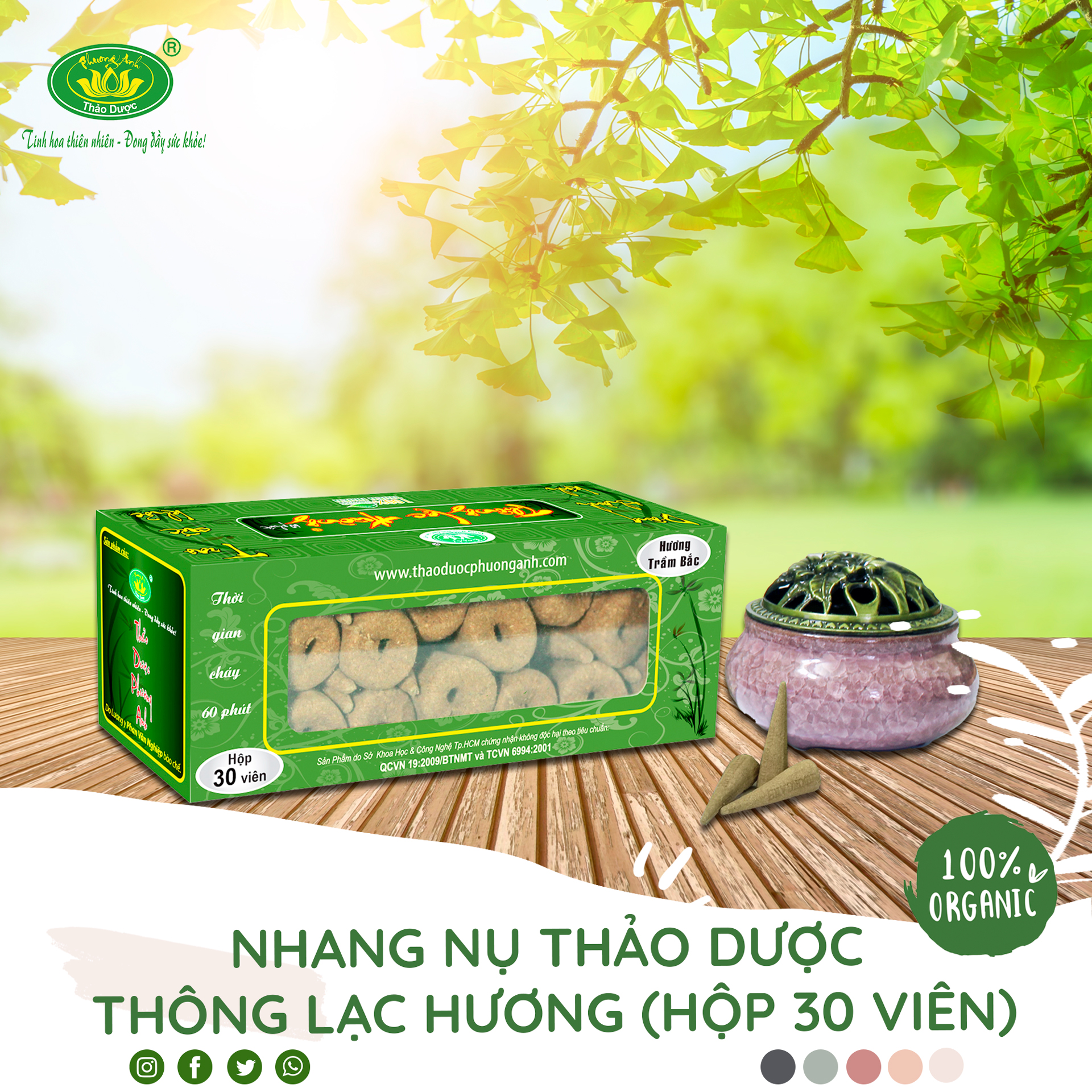 Nhang nụ thảo dược Thông Lạc Hương