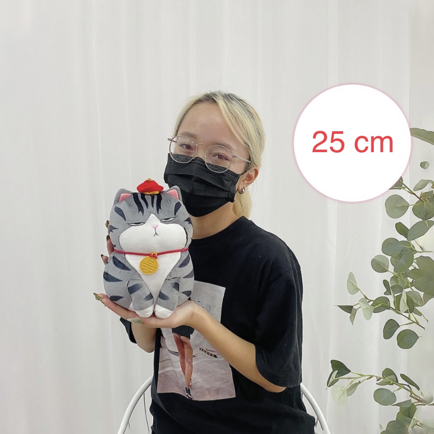 Gấu bông mèo hoàng thượng  Quà tặng thú nhồi bông mèo mặt quạu siêu dễ  thương  Size từ 25 đến 60 cm  Gối ôm cho bé ngủ ngon 