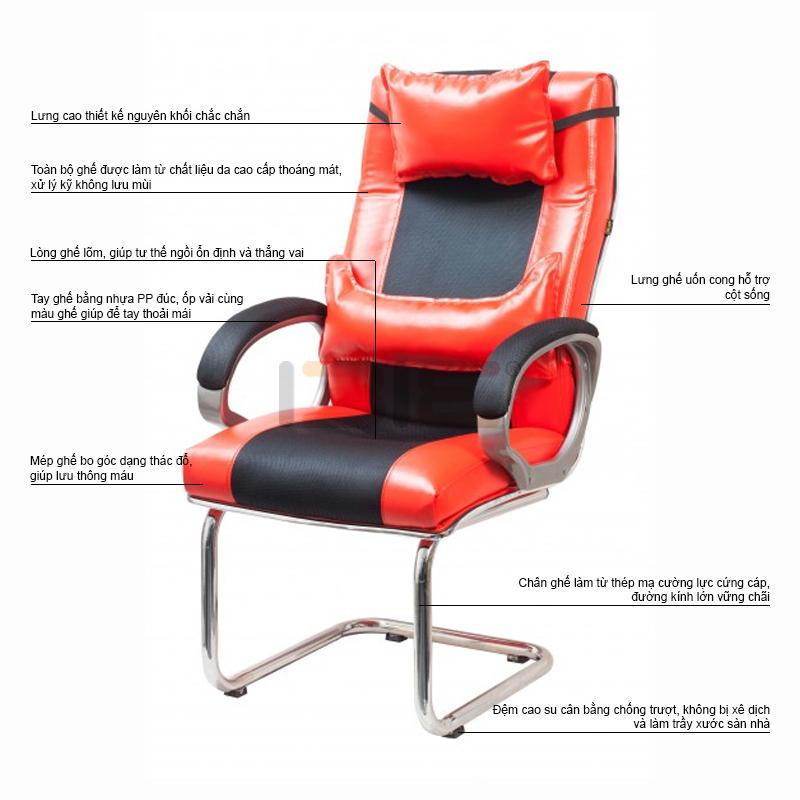 Ghế Game Chân Thép Mạ Có Gối IBIE IB4530GQ