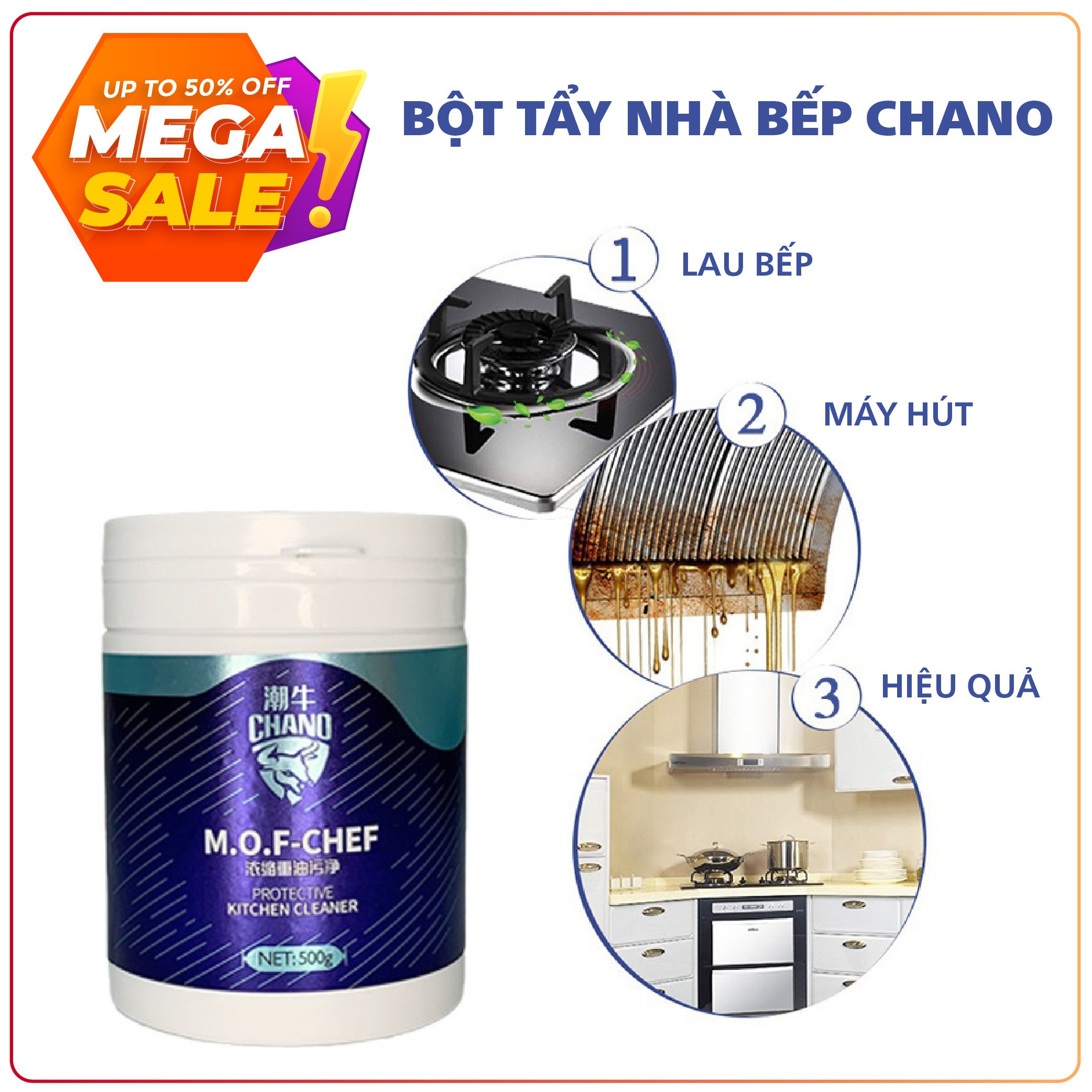 Bột tẩy nhà bếp đa năng loại 500g