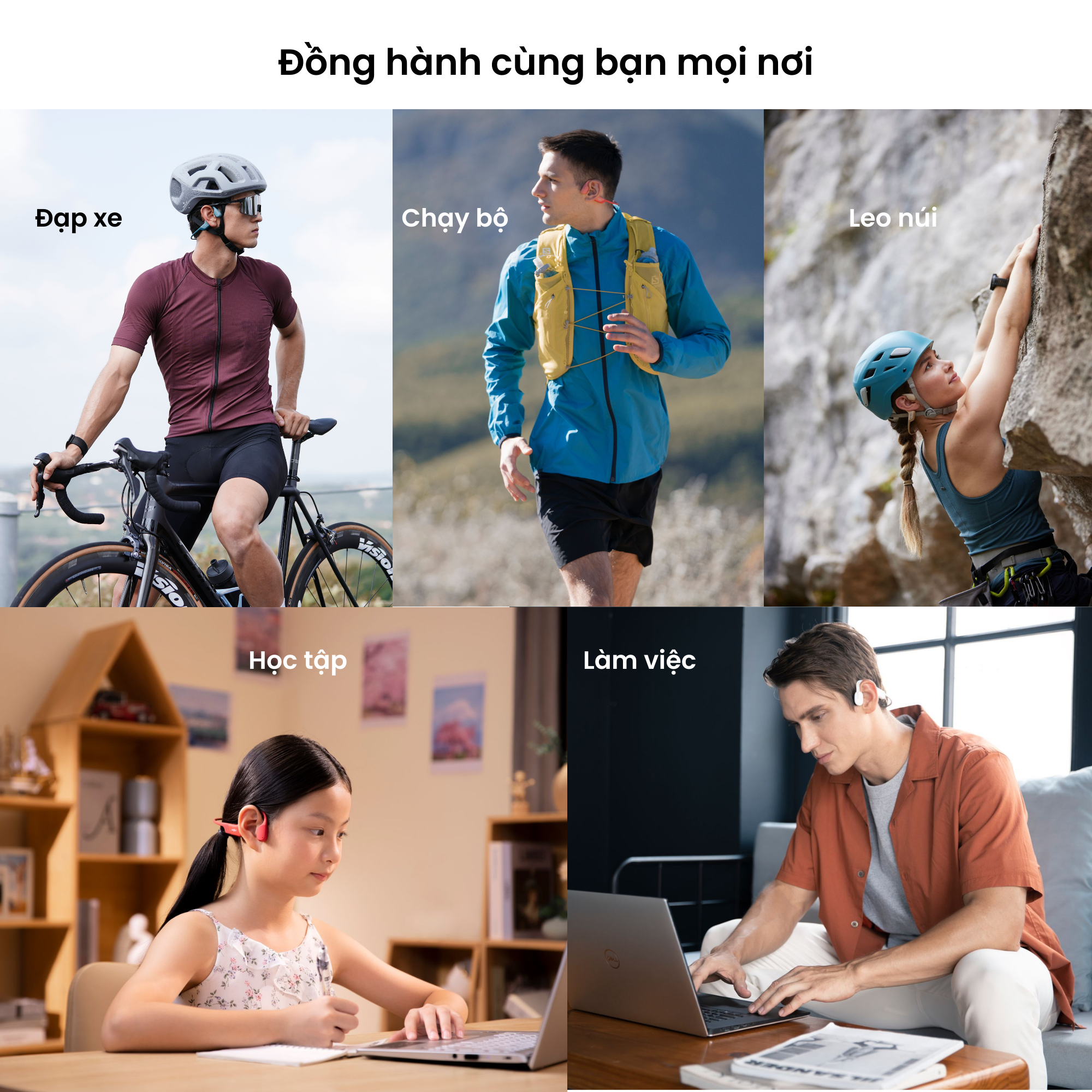 Tai Nghe Bluetooth Thể Thao Truyền Âm Thanh Qua Xương SHOKZ OPEN MOVE S661 Màu Hồng - Hàng chính hãng