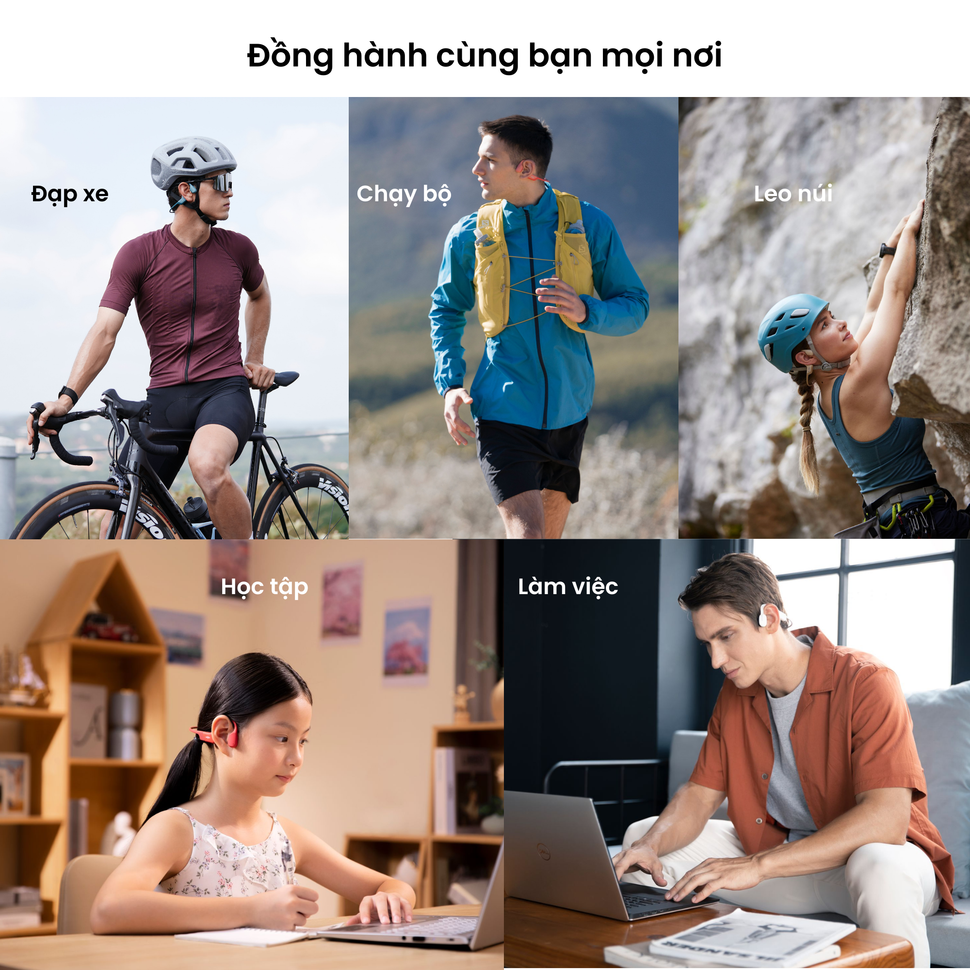Tai Nghe Bluetooth Thể Thao Dẫn Âm Thanh Qua Xương SHOKZ OPEN MOVE S661 Màu Trắng - Hàng chính hãng