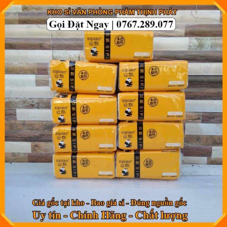 Kho sỉ vpp 1 Gói 300 tờ giấy ăn Gấu trúc Sipiao siêu dai . LG11