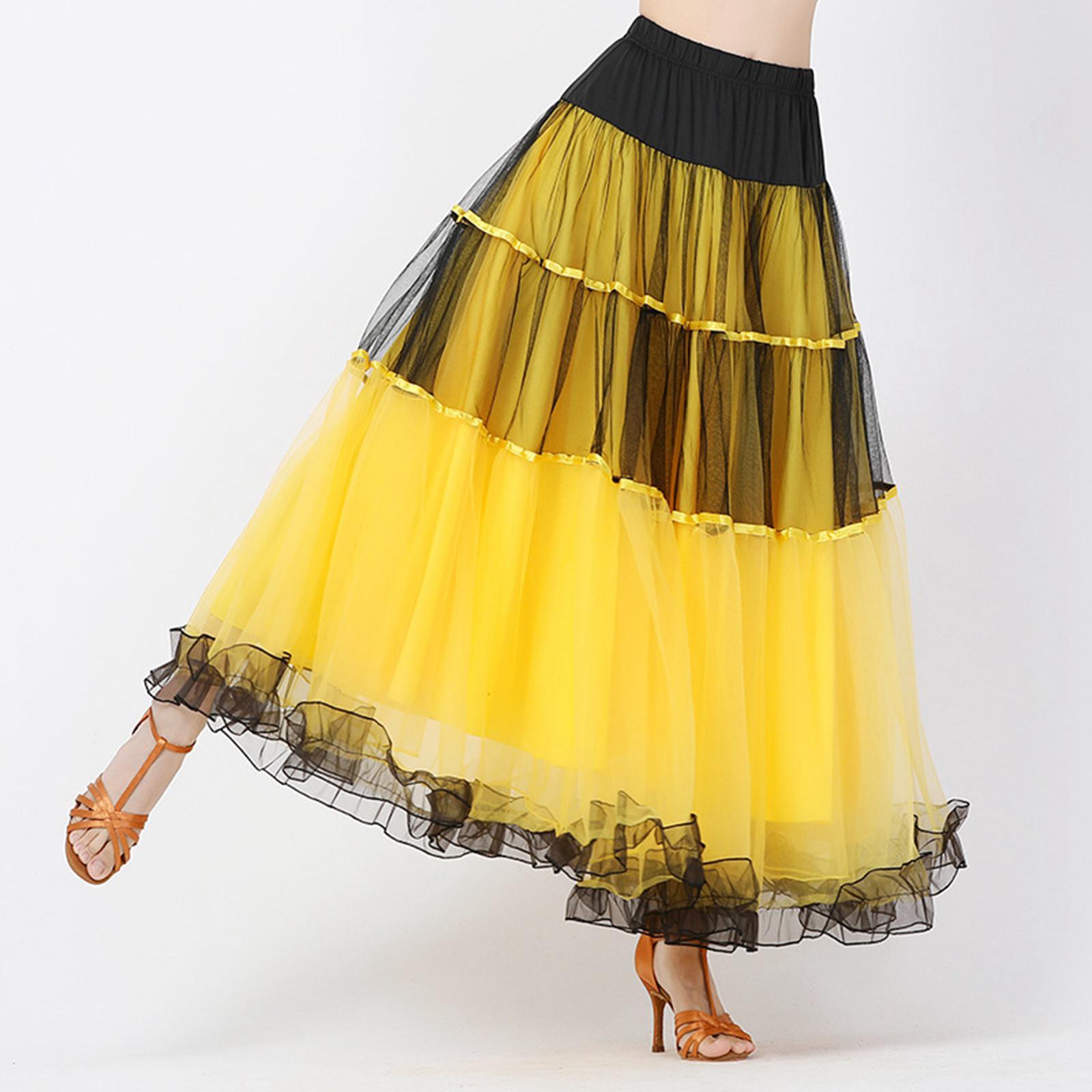 Classical Ballroom Dance Skirt Clothing Spanish Skirts Dancewear