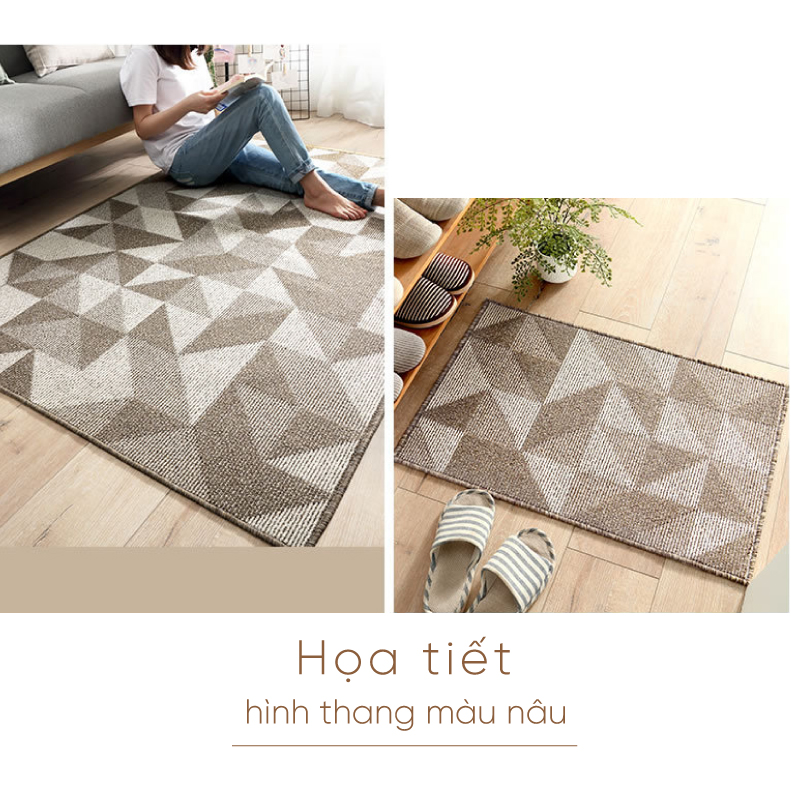 Thảm trang trí – Thảm chùi giầy dép ngay cửa nhà, Kích thước 50x80cm. Thảm chùi giầy dép chịu được ma sát tốt