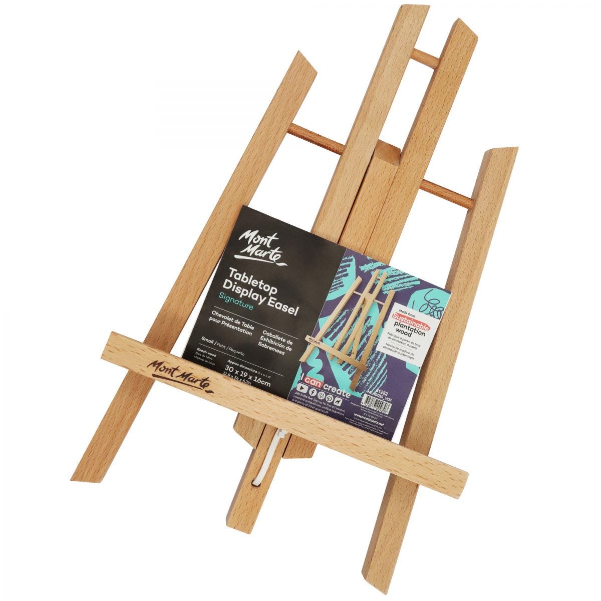 Gía Vẽ Gỗ Để Bàn Mont Marte - Tabletop Display Easel Signature - Small - 30x19x16cm