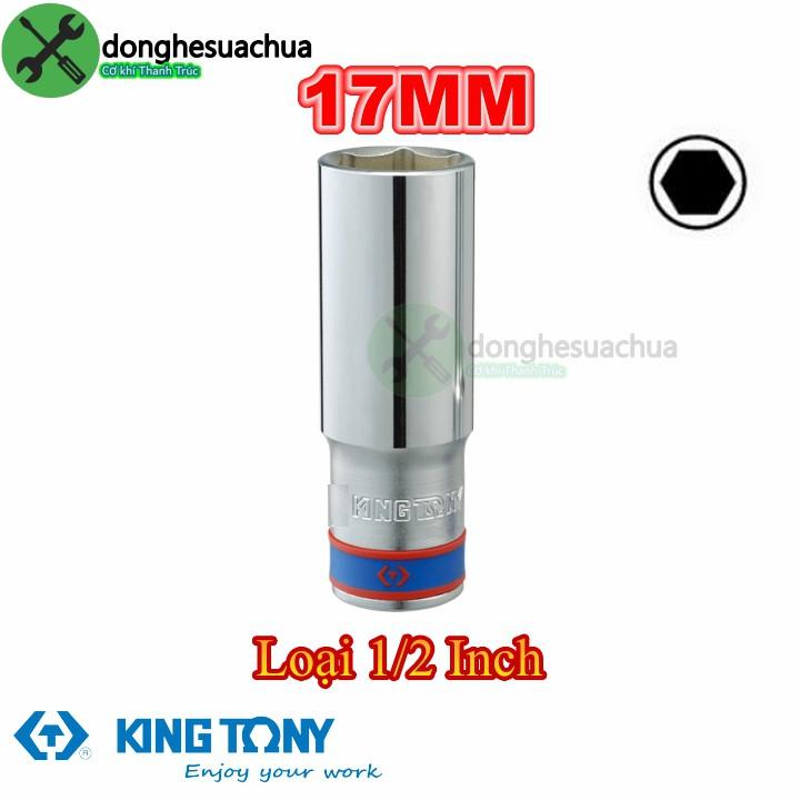 Tuýp 17mm 1/2 Kingtony 423517M loại dài 6 cạnh màu trắng