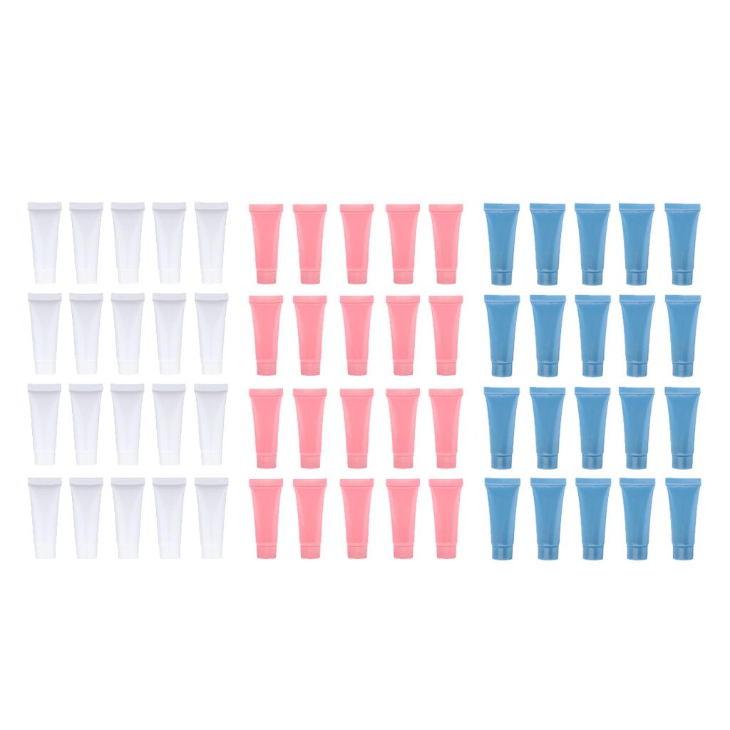 60 pieces 10ml empty tubes cosmetic containers Refillable plastic tube tubes for