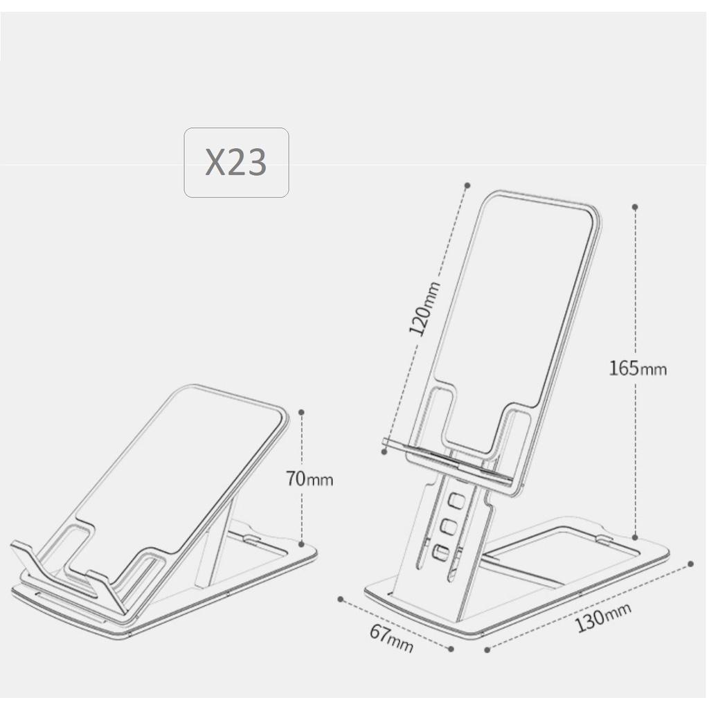 Giá đỡ iPad, iPhone hợp kim nhôm gấp gọn nâng độ cao góc nghiêng T626 cao cấp cho máy 5 - 10 inch
