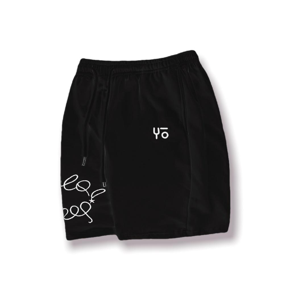 Quần Short Local Brand Basic Thêu Logo Yoloyouth nỉ chân cua