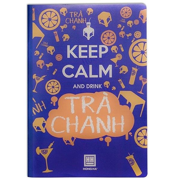 Vở Keep Calm &amp; Matcha Trà Xanh - Kẻ Ngang 200 Trang - Hồng Hà 1400 (Mẫu Màu Giao Ngẫu Nhiên)