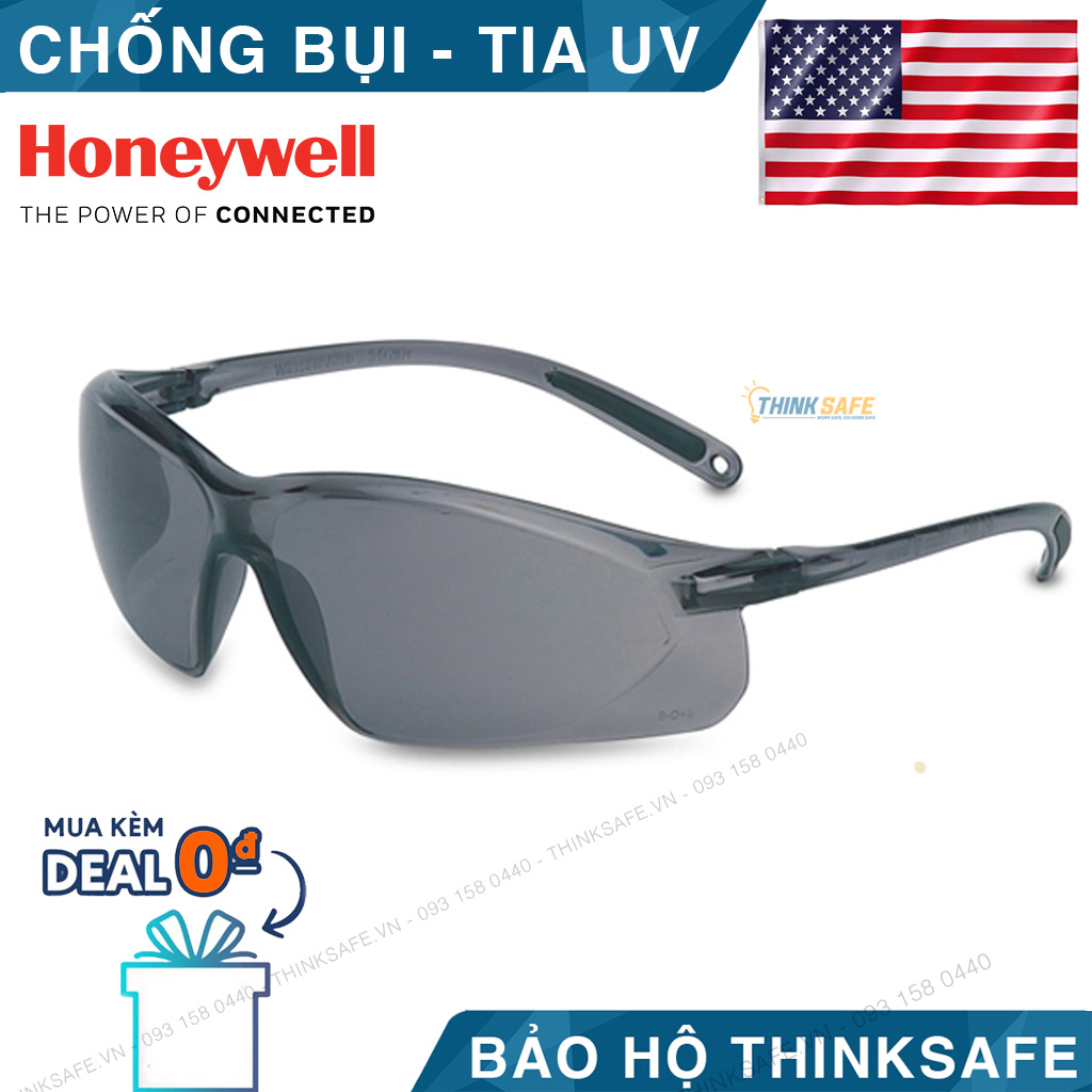 Kính bảo hộ Honeywell A700 Mắt kính chống bụi, chống tia UV, chống trầy xước, đọng sương