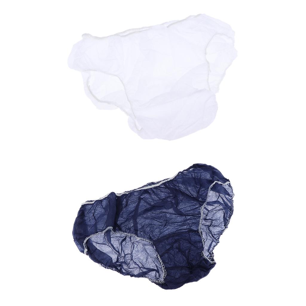 2x50pcs Nonwoven Underwear Panties Handy Briefs for Travel Hotel Spa White