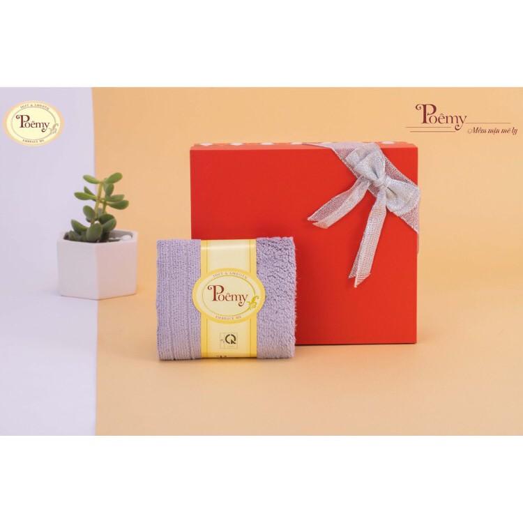  Combo 10 khăn mặt chữ nhật Poemy KT 29x45 cm (Chách inbox với shop để chọn màu)