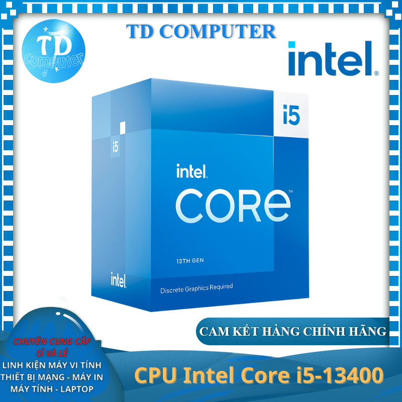 CPU Intel Core i5 13400 2.5GHz (Socket 1700, 10 Nhân 16 Luồng 20MB) - Hàng chính hãng