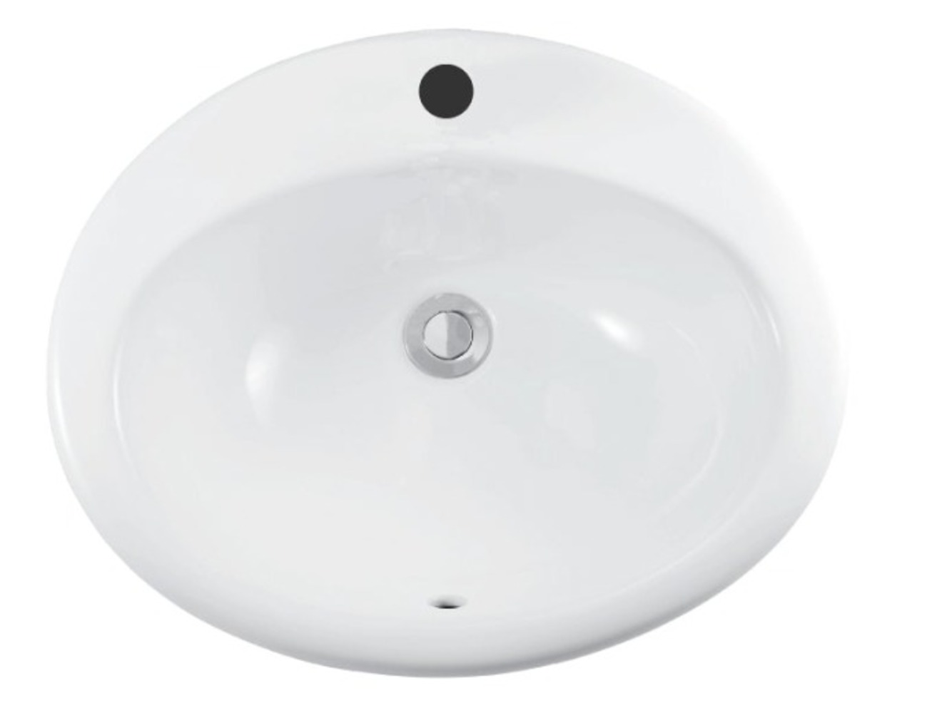 Chậu sứ vành nổi Sapporo 540x450x200, hiệu ,Hafele 588.79.012