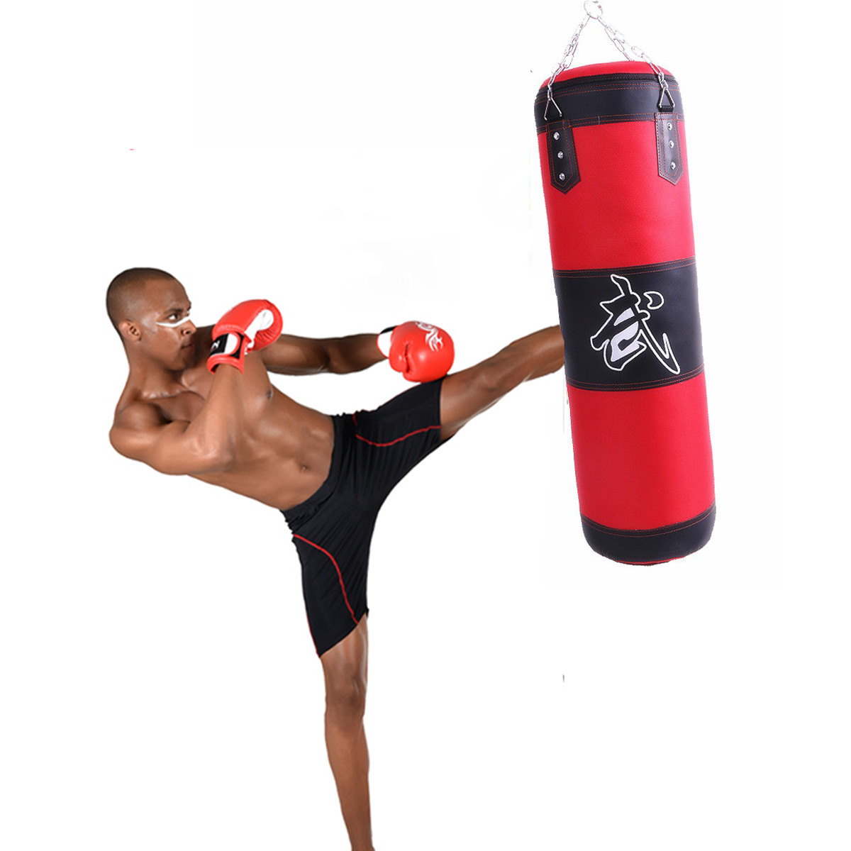 Vỏ Bao Cát Đấm Bốc 3 Lớp Cao Cấp – 8 Phụ kiện – Vỏ Bao Đấm Boxing Chính Hãng Amalife, Trụ Đấm Bốc Treo