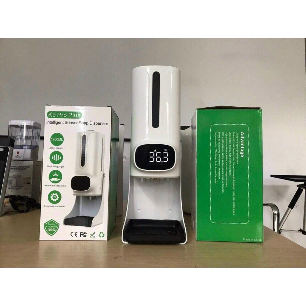MÁY ĐO THÂN NHIỆT k9 pro plus KIÊM XỊT SÁT KHUẨN TAY TỰ ĐỘNG | MÁY KHỬ KHUẨN XỊT RỬA TAY KHỬ TRÙNG BẢO VỆ SỨC KHỎE.