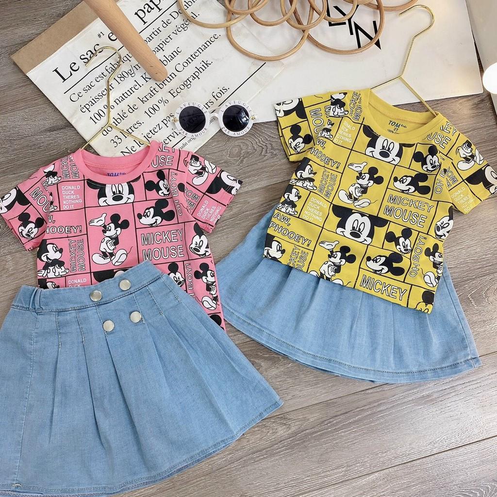 SET ĐẦM MICKEY BÉ GÁI TỪ 12 - 25KG HÀNG CAO CẤP