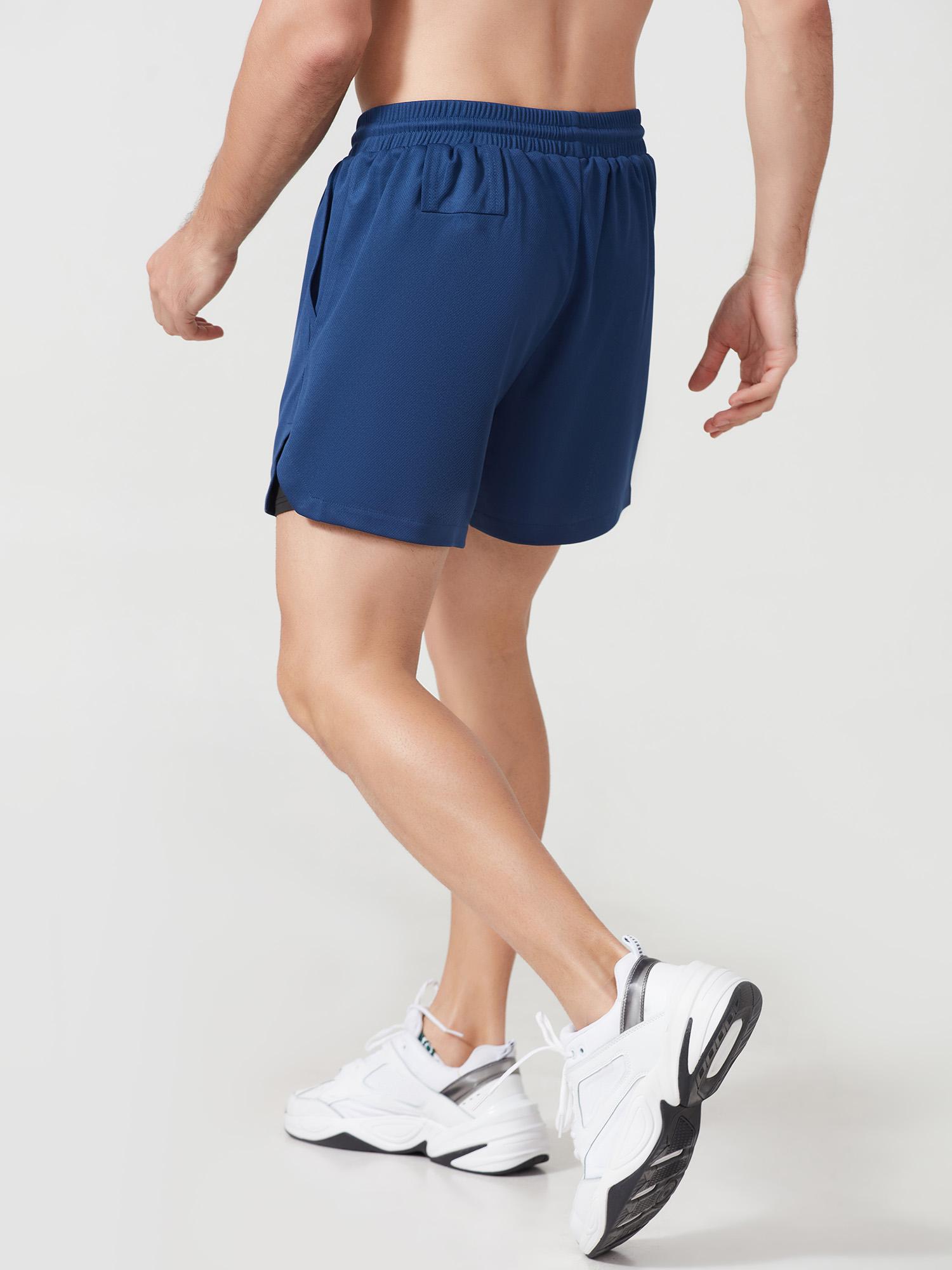 Quần Short Thể Thao Nam Có Lót 2 Trong 1 Với Túi Có Dây