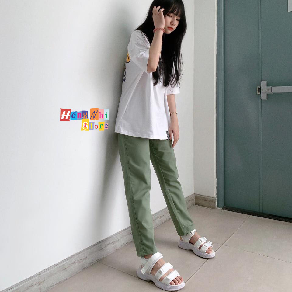 Quần Kaki Trơn Lưng Thun Màu Riêu - Quần Kaki Basic Pant Unisex  - MM