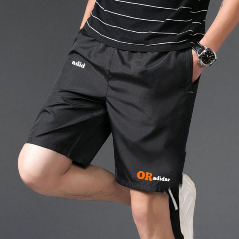 Quần short nam thể thao cá tính màu đen có bigsize