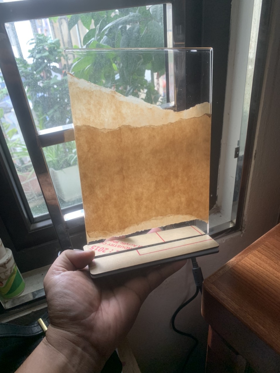 Bảng Menu A4 Mica Đế Đen
