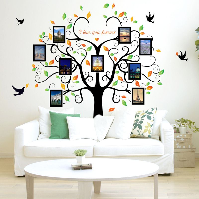 Decal dán tường Cây khung ảnh 8 DCX041