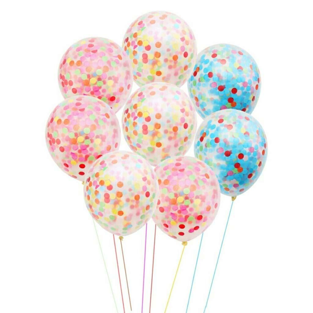 18'' Rainbow 10pcs Confetti Balloons Wedding Birthday Party Decor