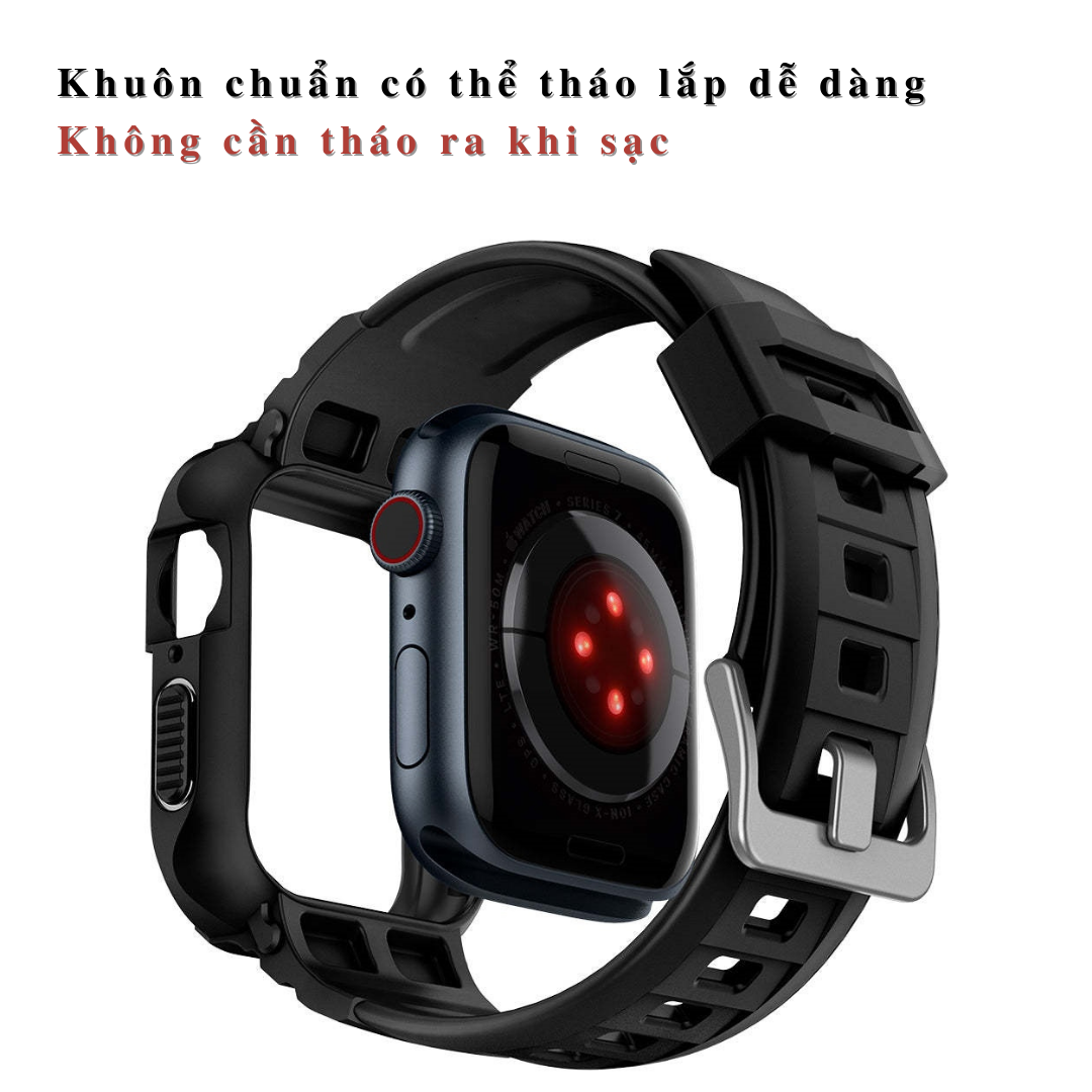 Dây Đeo Kiêm Ốp Dành Cho Apple Watch Ultra/ Apple Watch Series, Kai.N Elegant Shock Proff - Hàng Chính Hãng
