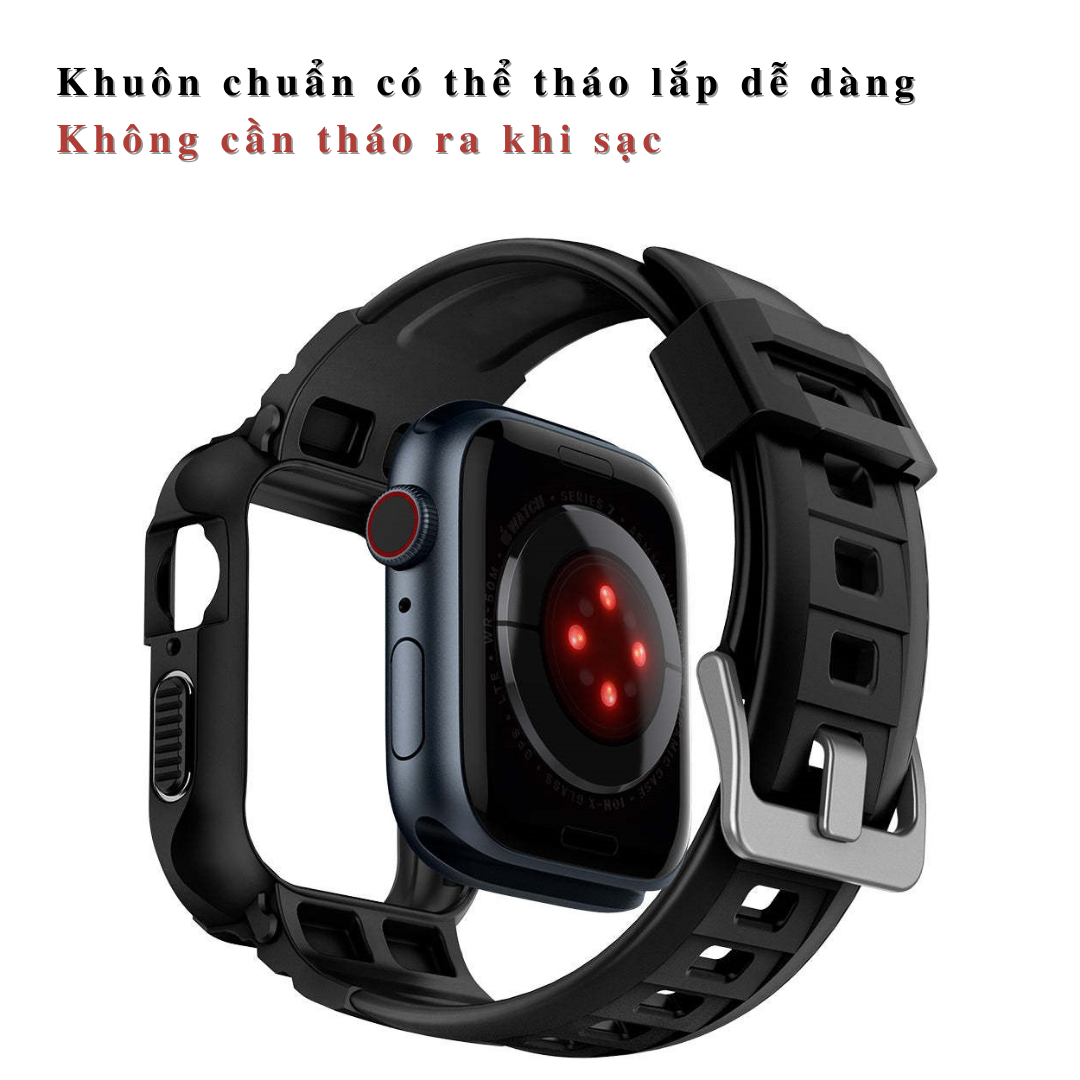 Dây Đeo Kèm Ốp Dành Cho Apple Watch Kai.N Elegant Shock Proff - Hàng Chính Hãng