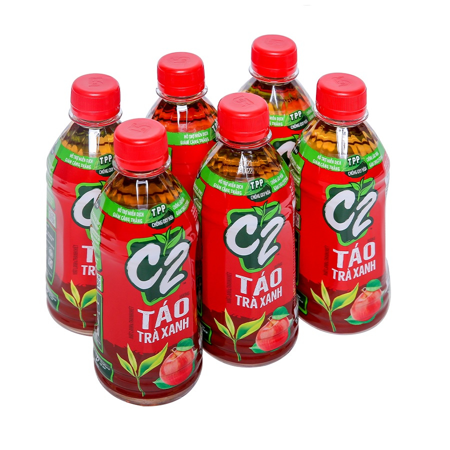 Thùng 24 chai Trà Xanh C2 355ml x 24 đủ vị