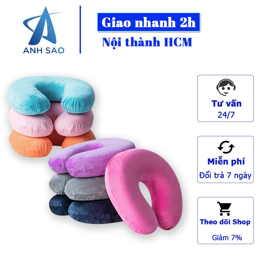 Gối kê cổ hình chữ U cho bé cao cấp A kích thước 33x30x6cm - giao mẫu ngẫu nhiên