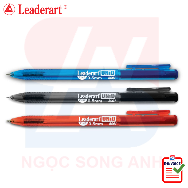 Bút bi bấm LeaderArt B001 - Ngòi 0.5mm - - Hộp 20 chiếc