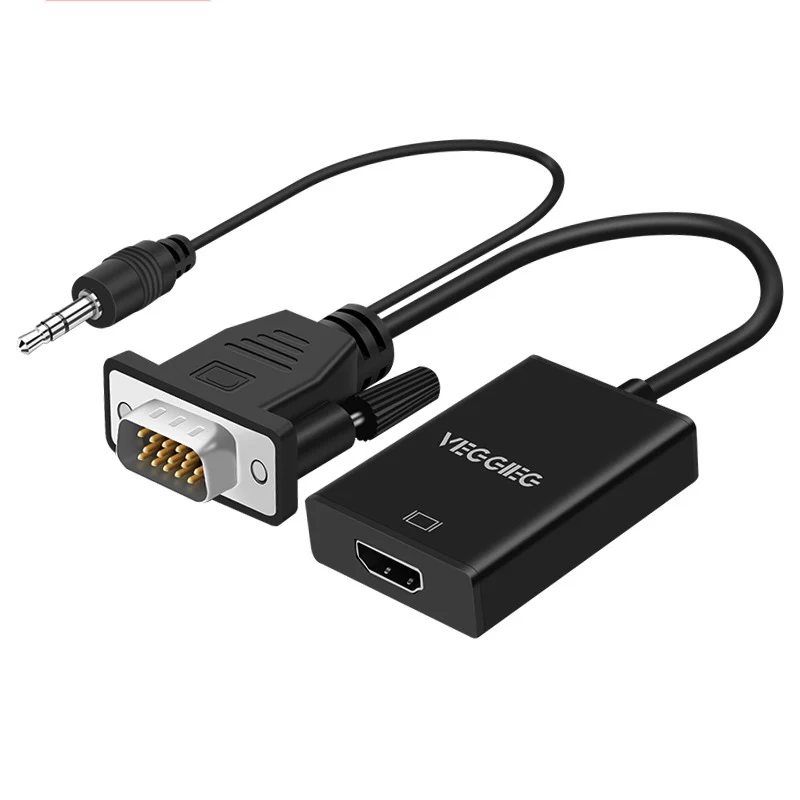 Cáp chuyển đổi VGA + Audio ra HDMI Veggieg VH-B