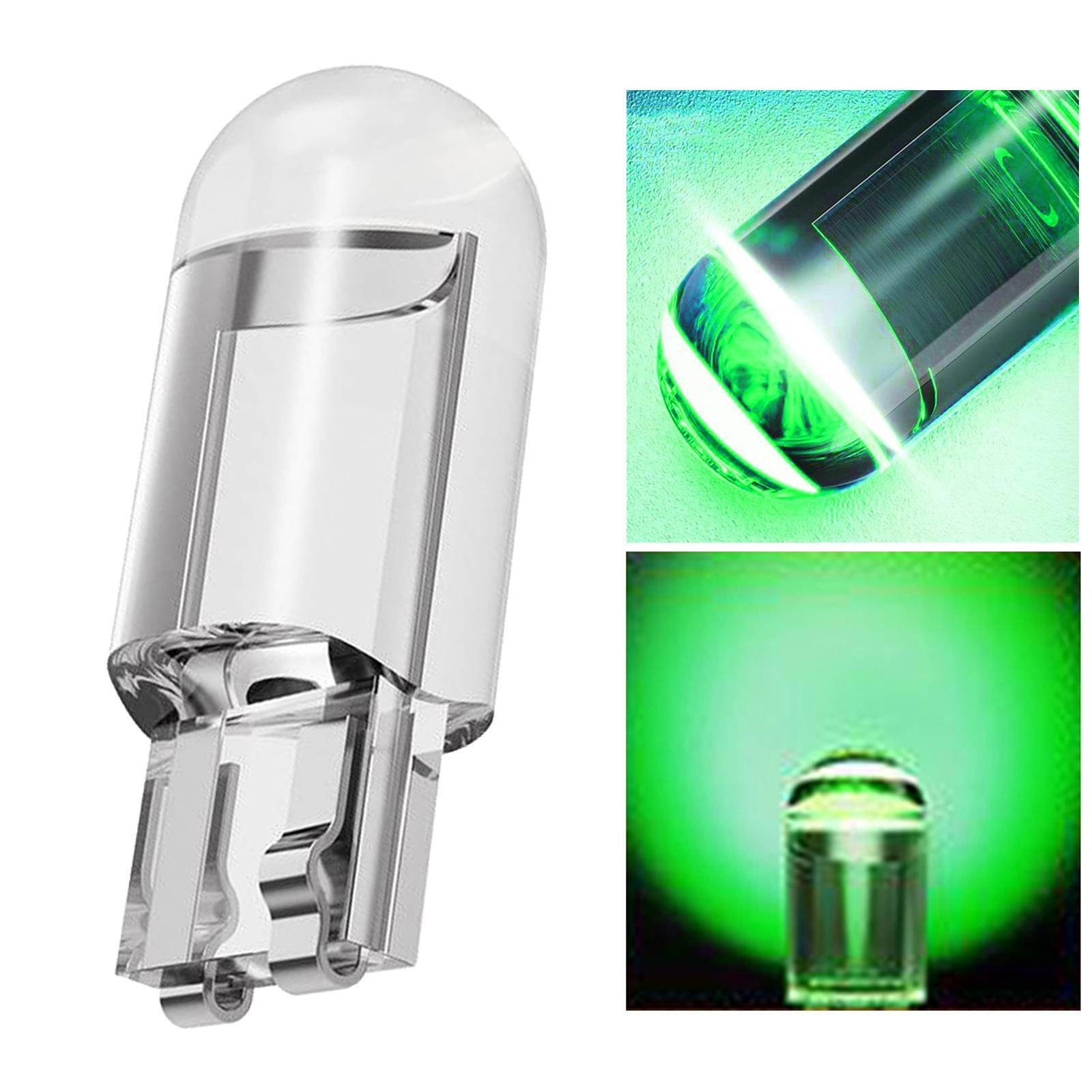 12Pieces 194 T10 DC12V LED Bulb Wedge License Plate Light Green