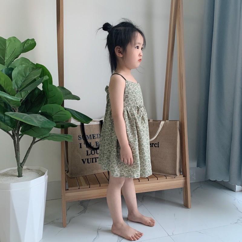 Đầm 2 dây mùa hè cho bé gái