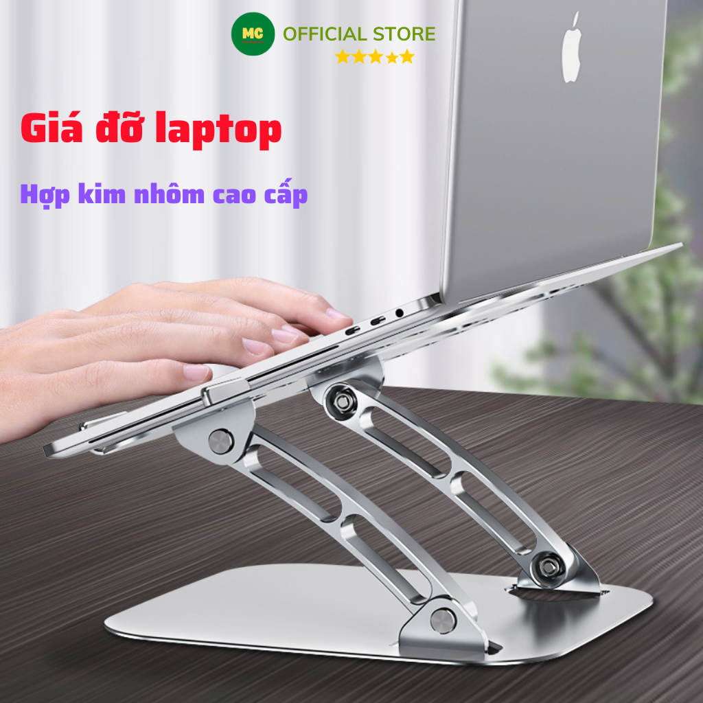 Giá Đỡ Máy Tính, Laptop, iPad, Macbook Hợp Kim Nhôm Cao Cấp. Hỗ Trợ Tản Nhiệt Chống Mỏi Cổ, Vai, Gáy.